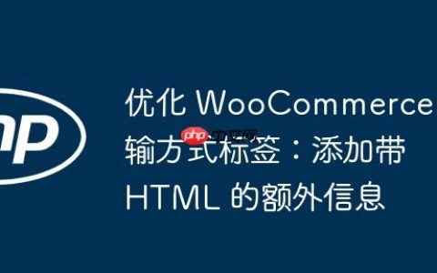 优化 WooCommerce 运输方式标签：添加带 HTML 的额外信息