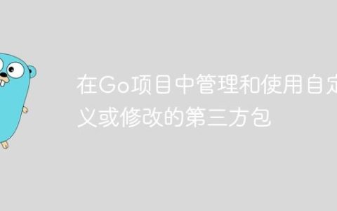 在Go项目中管理和使用自定义或修改的第三方包