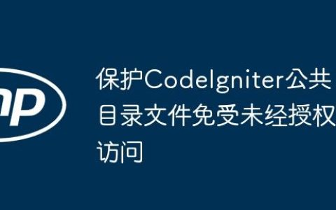 保护CodeIgniter公共目录文件免受未经授权访问