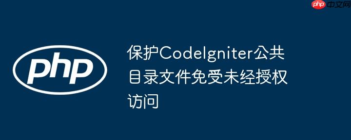 保护CodeIgniter公共目录文件免受未经授权访问