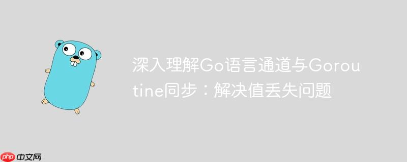 深入理解Go语言通道与Goroutine同步:解决值丢失问题