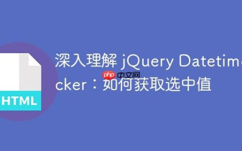 深入理解 jQuery Datetimepicker：如何获取选中值