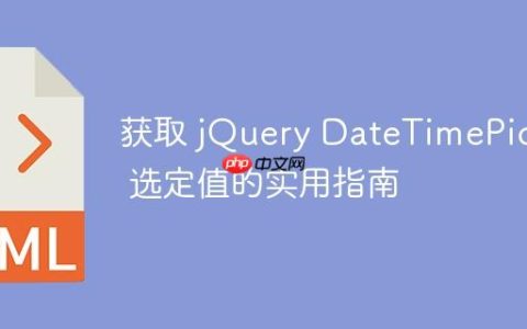 获取 jQuery DateTimePicker 选定值的实用指南