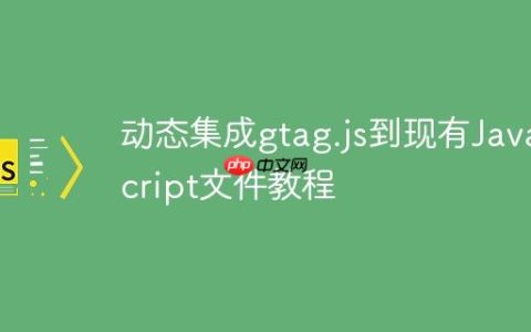 动态集成gtag.js到现有JavaScript文件教程