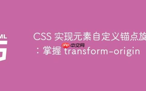 CSS 实现元素自定义锚点旋转：掌握 transform-origin