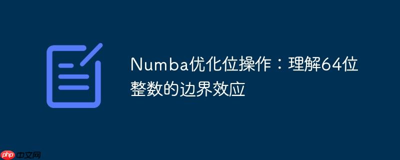 Numba优化位操作:理解64位整数的边界效应