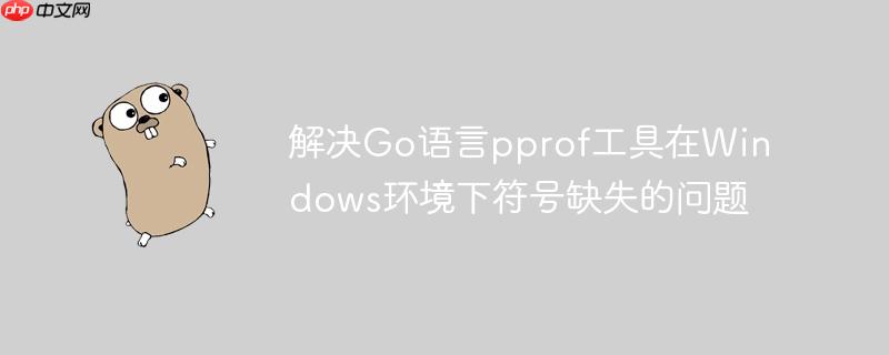 解决go语言pprof工具在windows环境下符号缺失的问题