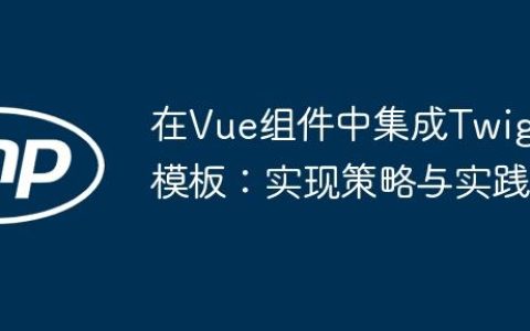 在Vue组件中集成Twig模板：实现策略与实践
