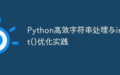 Python高效字符串处理与input()优化实践
