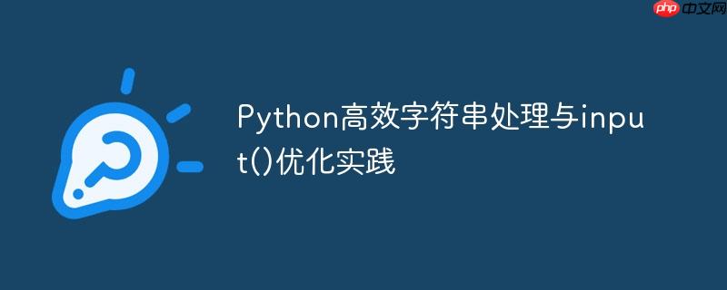 Python高效字符串处理与input()优化实践