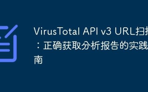 VirusTotal API v3 URL扫描：正确获取分析报告的实践指南