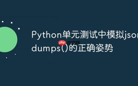 Python单元测试中模拟json.dumps()的正确姿势
