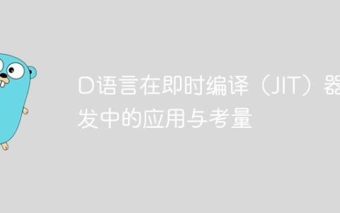 D语言在即时编译（JIT）器开发中的应用与考量