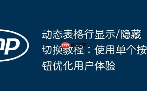 动态表格行显示/隐藏切换教程：使用单个按钮优化用户体验