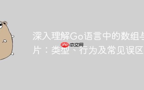 深入理解Go语言中的数组与切片：类型、行为及常见误区
