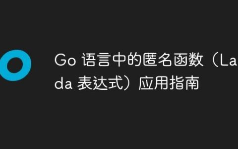 Go 语言中的匿名函数（Lambda 表达式）应用指南