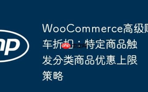 WooCommerce高级购物车折扣：特定商品触发分类商品优惠上限策略