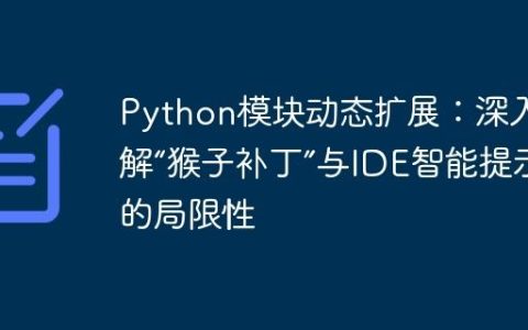 Python模块动态扩展：深入理解“猴子补丁”与IDE智能提示的局限性