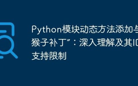 Python模块动态方法添加与“猴子补丁”：深入理解及其IDE支持限制