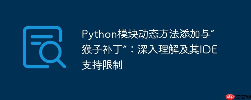 Python模块动态方法添加与“猴子补丁”:深入理解及其IDE支持限制