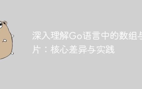 深入理解Go语言中的数组与切片：核心差异与实践