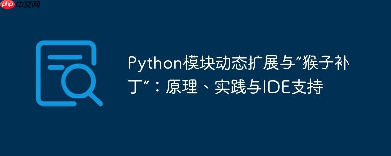 Python模块动态扩展与“猴子补丁”:原理、实践与IDE支持