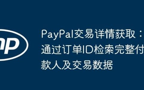 PayPal交易详情获取：通过订单ID检索完整付款人及交易数据