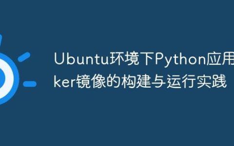 Ubuntu环境下Python应用Docker镜像的构建与运行实践