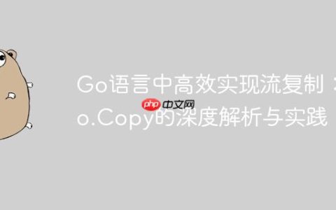 Go语言中高效实现流复制：io.Copy的深度解析与实践