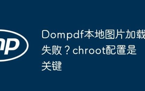 Dompdf本地图片加载失败？chroot配置是关键