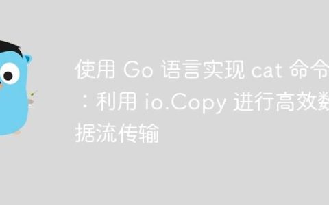 使用 Go 语言实现 cat 命令：利用 io.Copy 进行高效数据流传输