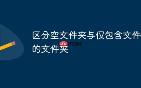 区分空文件夹与仅包含文件夹的文件夹