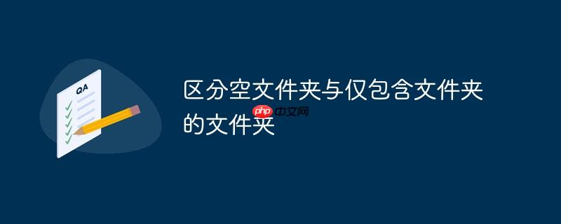 区分空文件夹与仅包含文件夹的文件夹