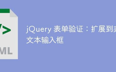 jQuery 表单验证：扩展到非文本输入框