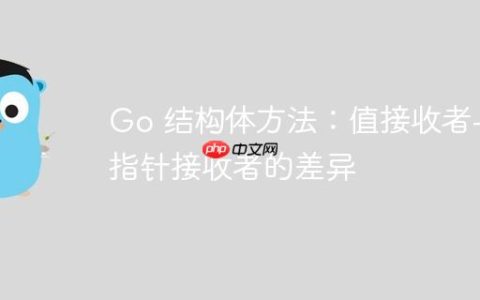 Go 结构体方法：值接收者与指针接收者的差异