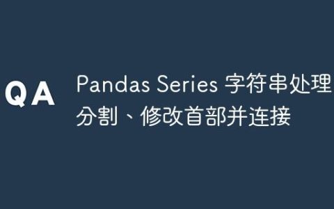 Pandas Series 字符串处理：分割、修改首部并连接