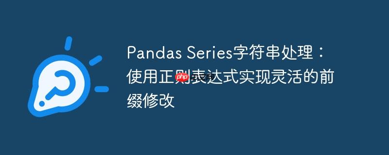Pandas Series字符串处理:使用正则表达式实现灵活的前缀修改