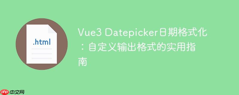 vue3 datepicker日期格式化:自定义输出格式的实用指南