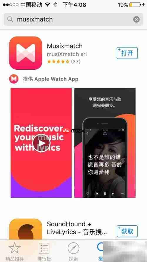 Apple Music歌词显示方法