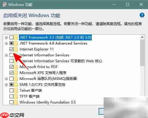 Windows 2004如何卸载IE浏览器
