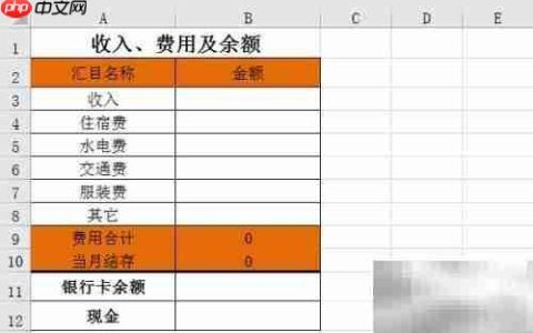 Excel记账入门：轻松做财务系统