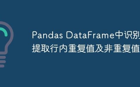Pandas DataFrame中识别并提取行内重复值及非重复值