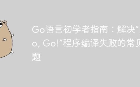 Go语言初学者指南：解决“Hello, Go!”程序编译失败的常见问题