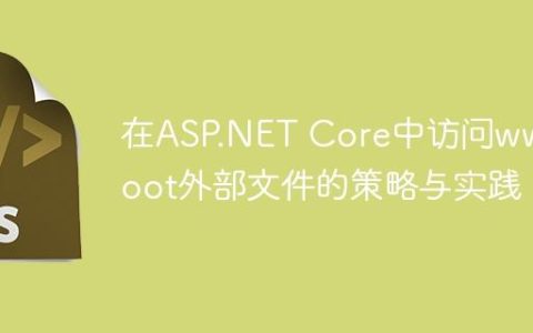 在ASP.NET Core中访问wwwroot外部文件的策略与实践