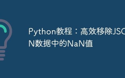 Python教程：高效移除JSON数据中的NaN值