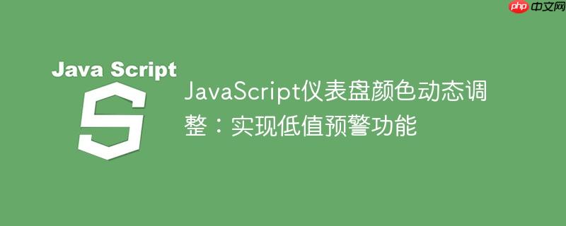 JavaScript仪表盘颜色动态调整:实现低值预警功能