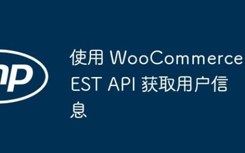 使用 WooCommerce REST API 获取用户信息
