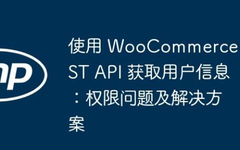 使用 WooCommerce REST API 获取用户信息：权限问题及解决方案