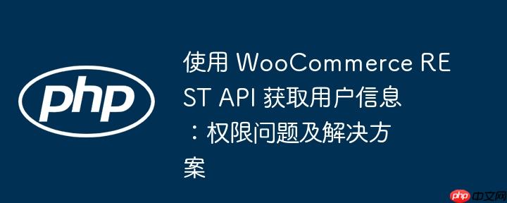 使用 woocommerce rest api 获取用户信息:权限问题及解决方案