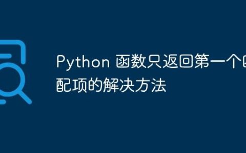 Python 函数只返回第一个匹配项的解决方法